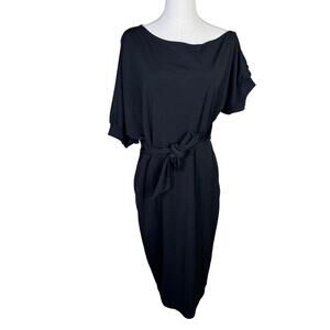 LilyIn Boatneck Off Shoulder Belted Stretchy Midi Dress US Women's XL